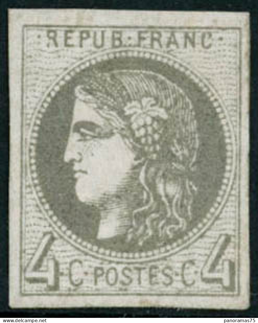 ** N°41B 4c Gris R2 - TB - 1870 Bordeaux Printing