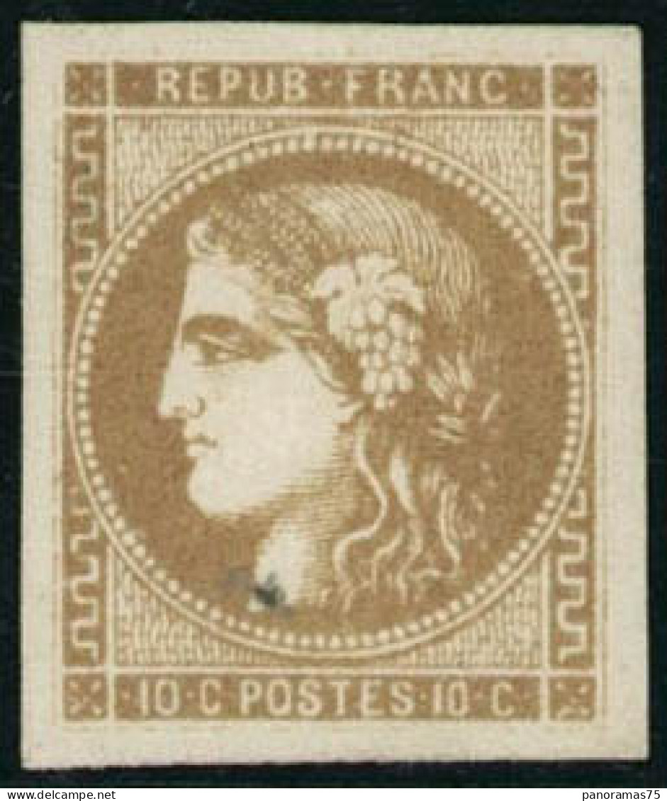 ** N°43A 10c Bistre R1 - TB - 1870 Emisión De Bordeaux