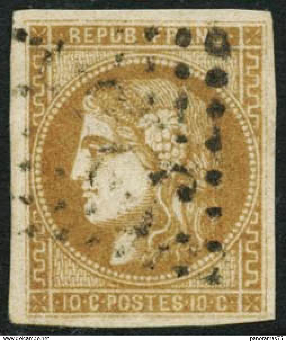 Obl. N°43Bi 10c Bistre-verdâtre - TB - 1870 Ausgabe Bordeaux