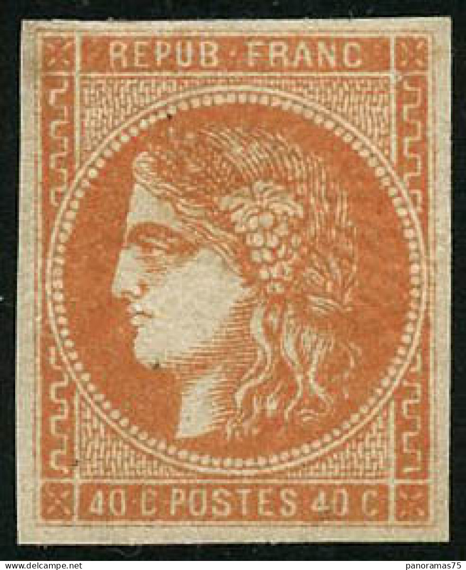 ** N°48 40c Orange - TB - 1870 Bordeaux Printing