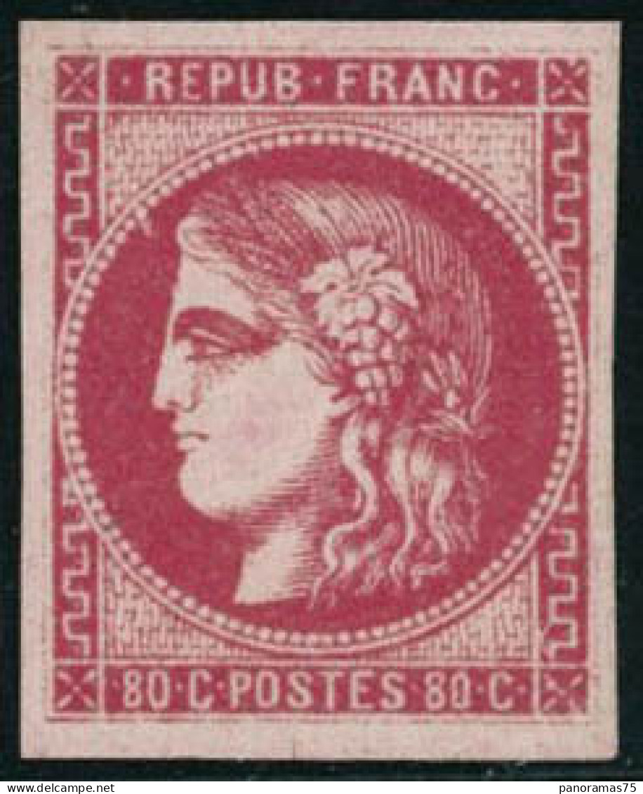 ** N°49 80c Rose, Signé Calves - TB - 1870 Bordeaux Printing