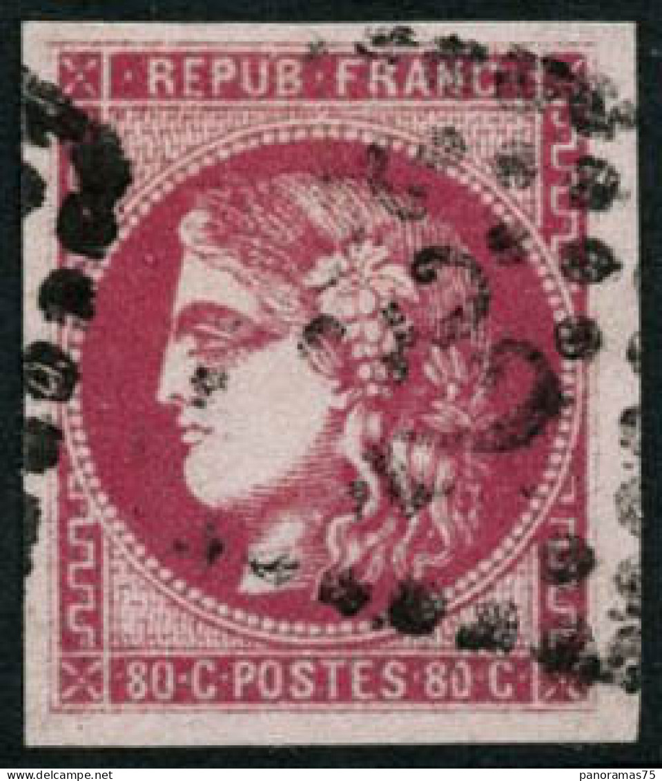 Obl. N°49b 80c Rose Vif - TB - 1870 Ausgabe Bordeaux