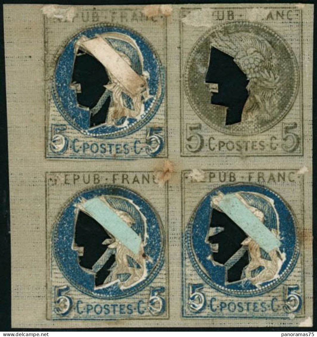 * N°53 Bloc De 4, Coussinet D'impression - TB - 1871-1875 Ceres