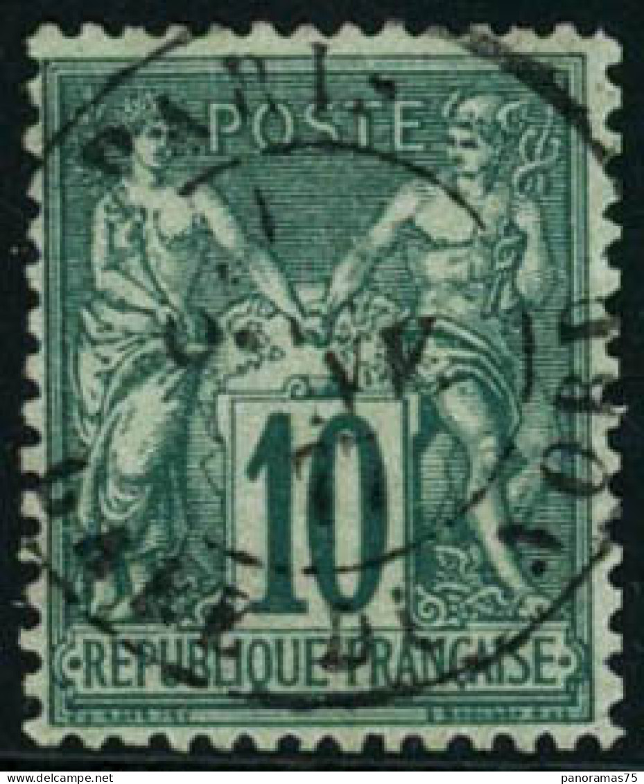 Obl. N°76 10c Vert - TB - 1876-1898 Sage (Type II)