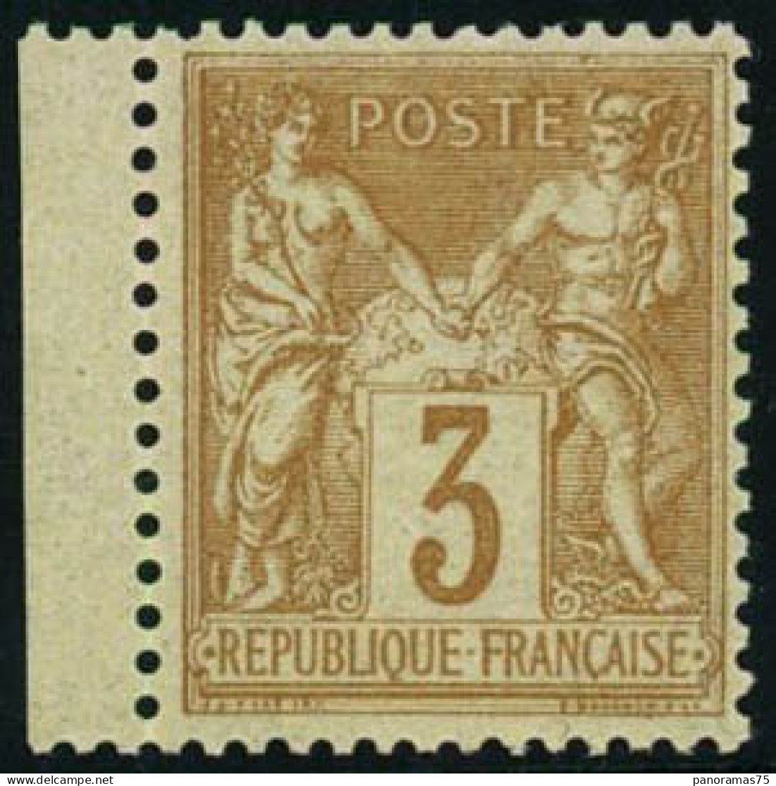 ** N°86 3c Bistre-jaune, Pièce De Luxe - TB - 1876-1898 Sage (Tipo II)