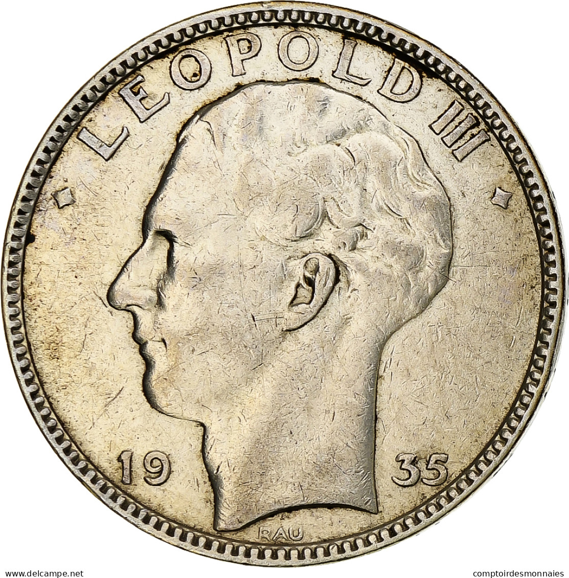 Belgique, Leopold III, 20 Francs, 20 Frank, 1935, Argent, TTB, KM:105 - 20 Francs
