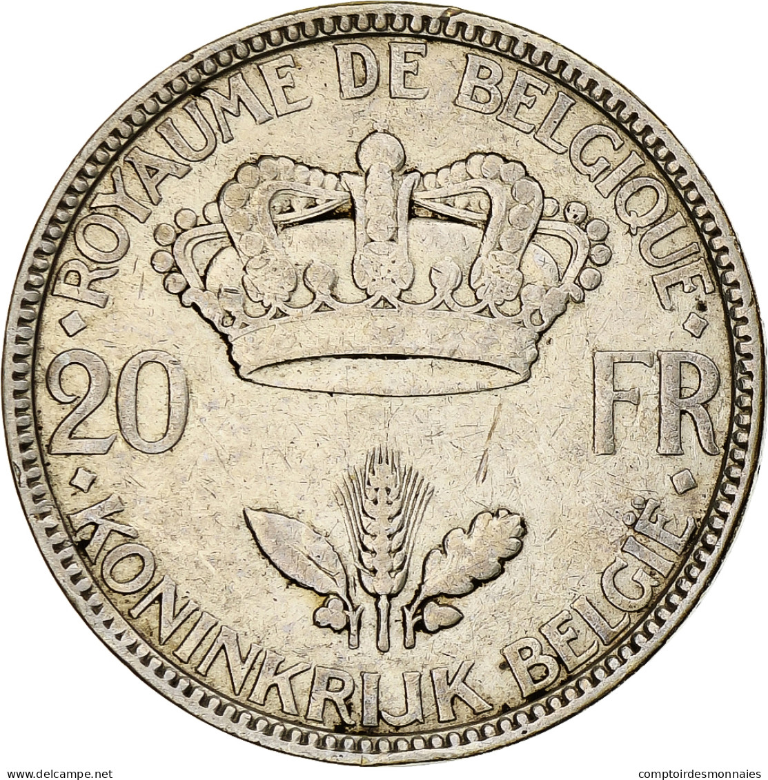 Belgique, Leopold III, 20 Francs, 20 Frank, 1935, Argent, TTB, KM:105 - 20 Francs