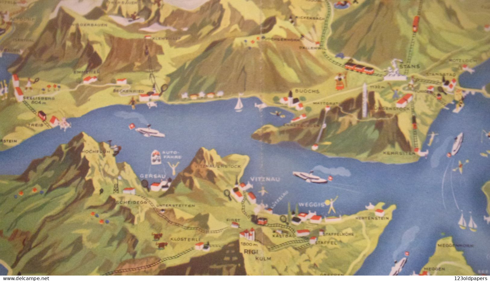 SUISSE Switzerland  1937 LUCERNE LE LAC DES 4  CANTONS - Dépliants Touristiques