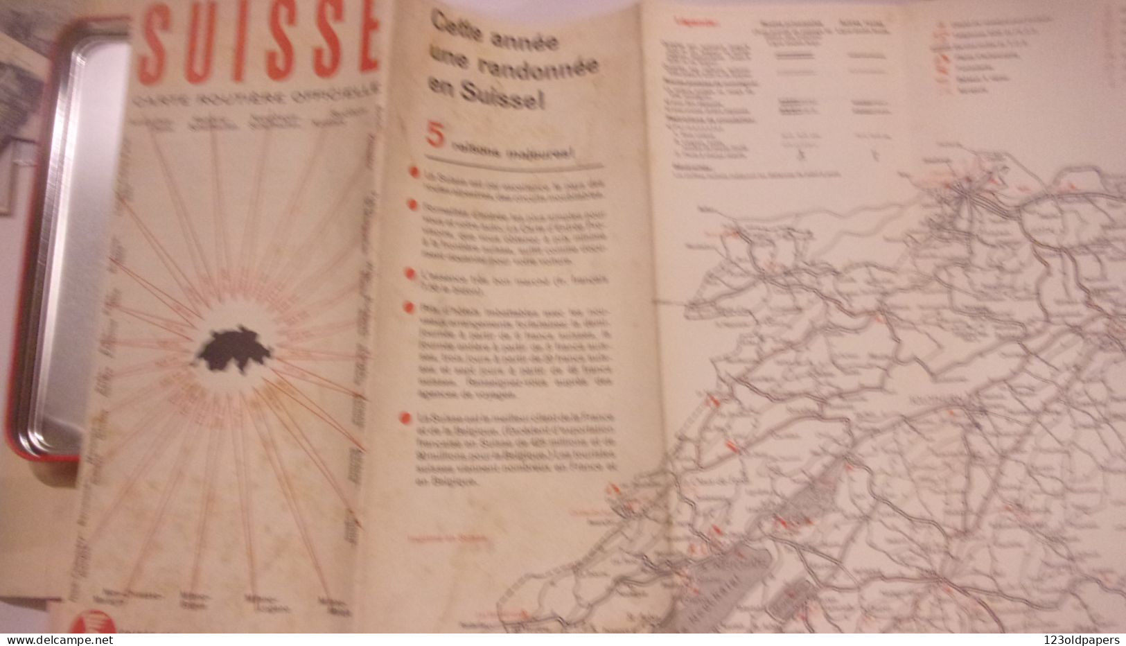 SUISSE Switzerland  LUZERN 1939 CARTE ROUTIERE OFFICIELLE RANDONNEES - Dépliants Touristiques