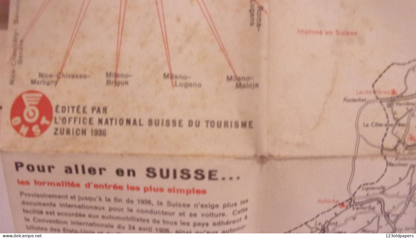 SUISSE Switzerland  LUZERN 1939 CARTE ROUTIERE OFFICIELLE RANDONNEES - Tourism Brochures