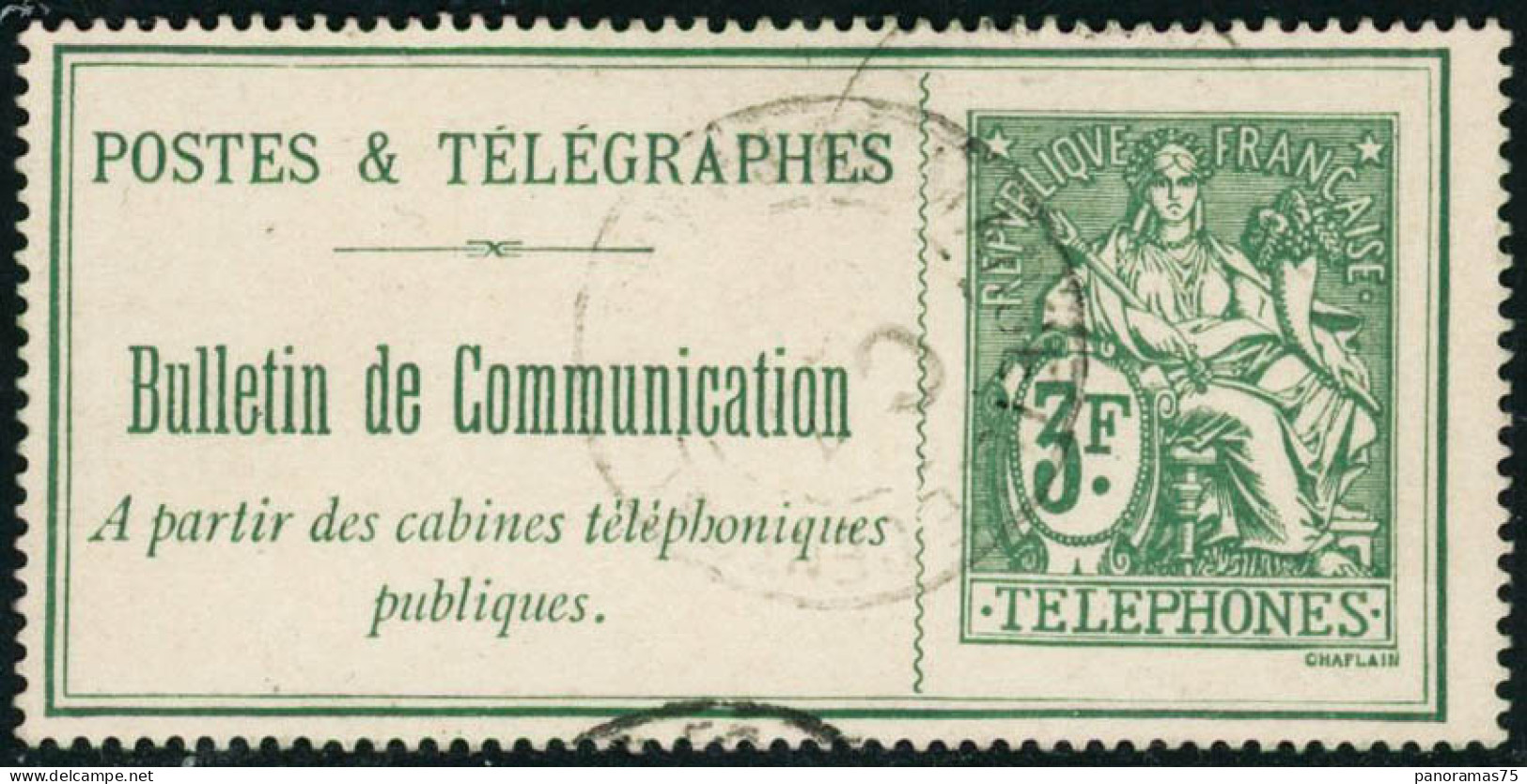 Obl. N°30 3F Vert Obl - TB - Telegraph And Telephone