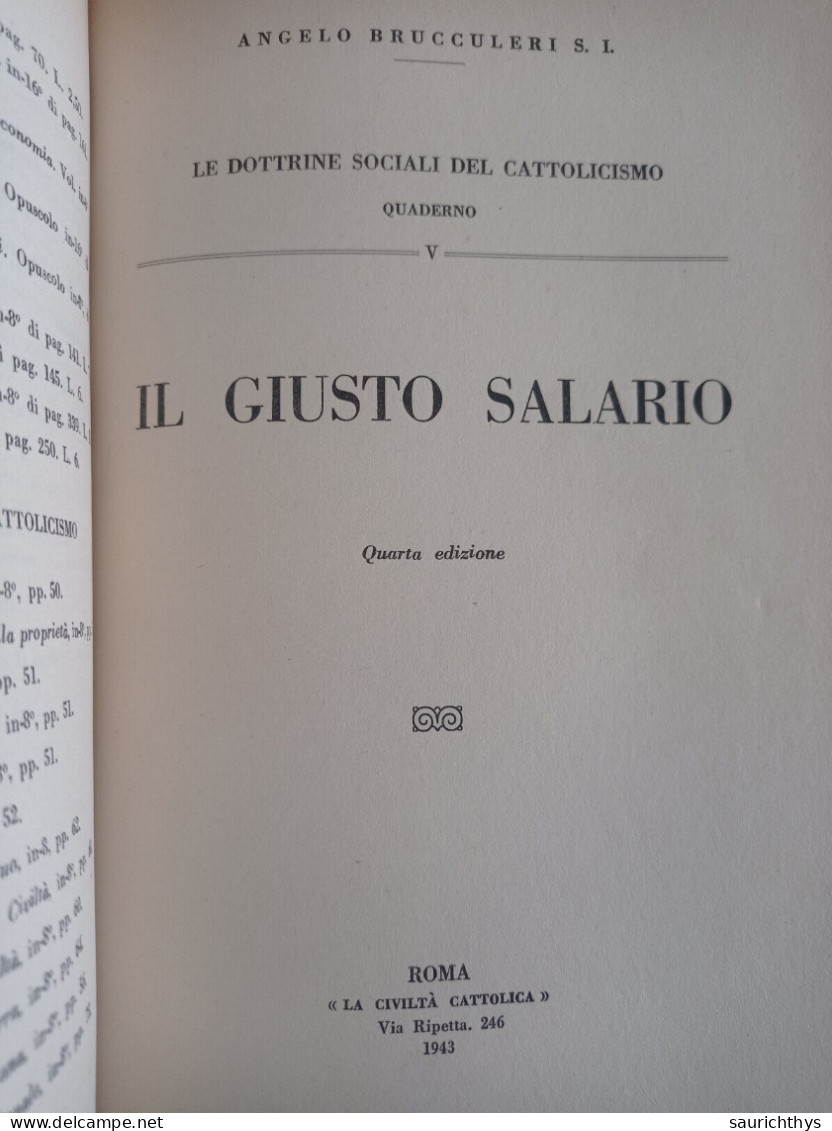 Angelo Brucculeri Le dottrine sociali del cattolicismo Il capitalismo appartenuto a Ministro del governo Dini