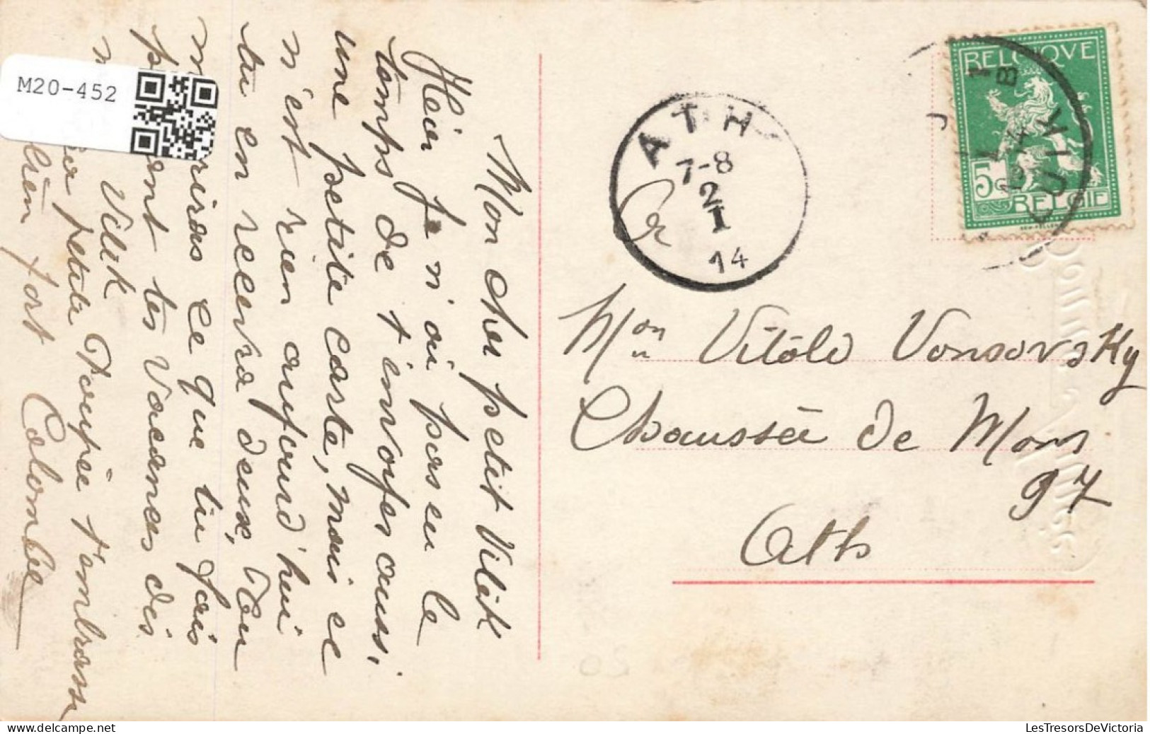 FÊTES ET VOEUX - Bonne Année 1914 - Un Couple Se Regardant - Colorisé - Carte Postale Ancienne - Año Nuevo