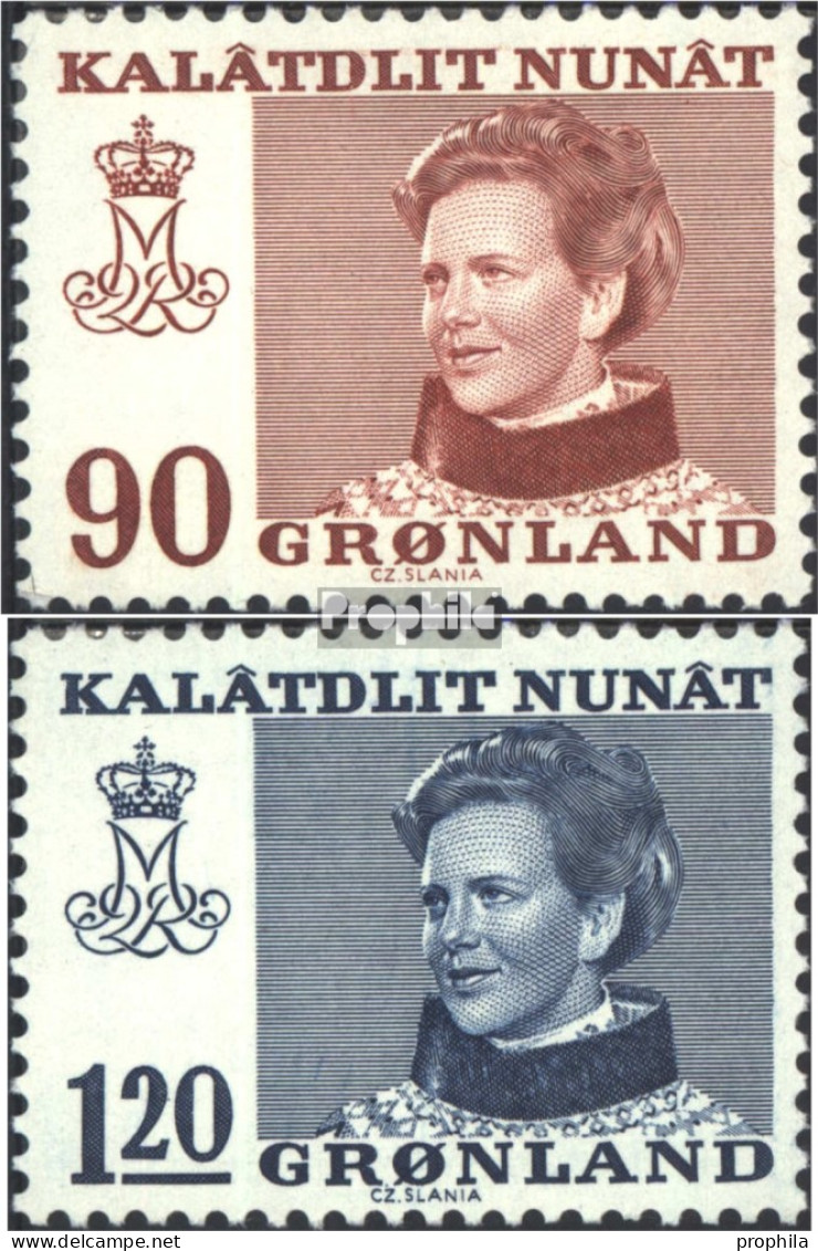 Dänemark - Grönland 90-91 (kompl.Ausg.) Postfrisch 1974 Königin Margarethe II. - Neufs