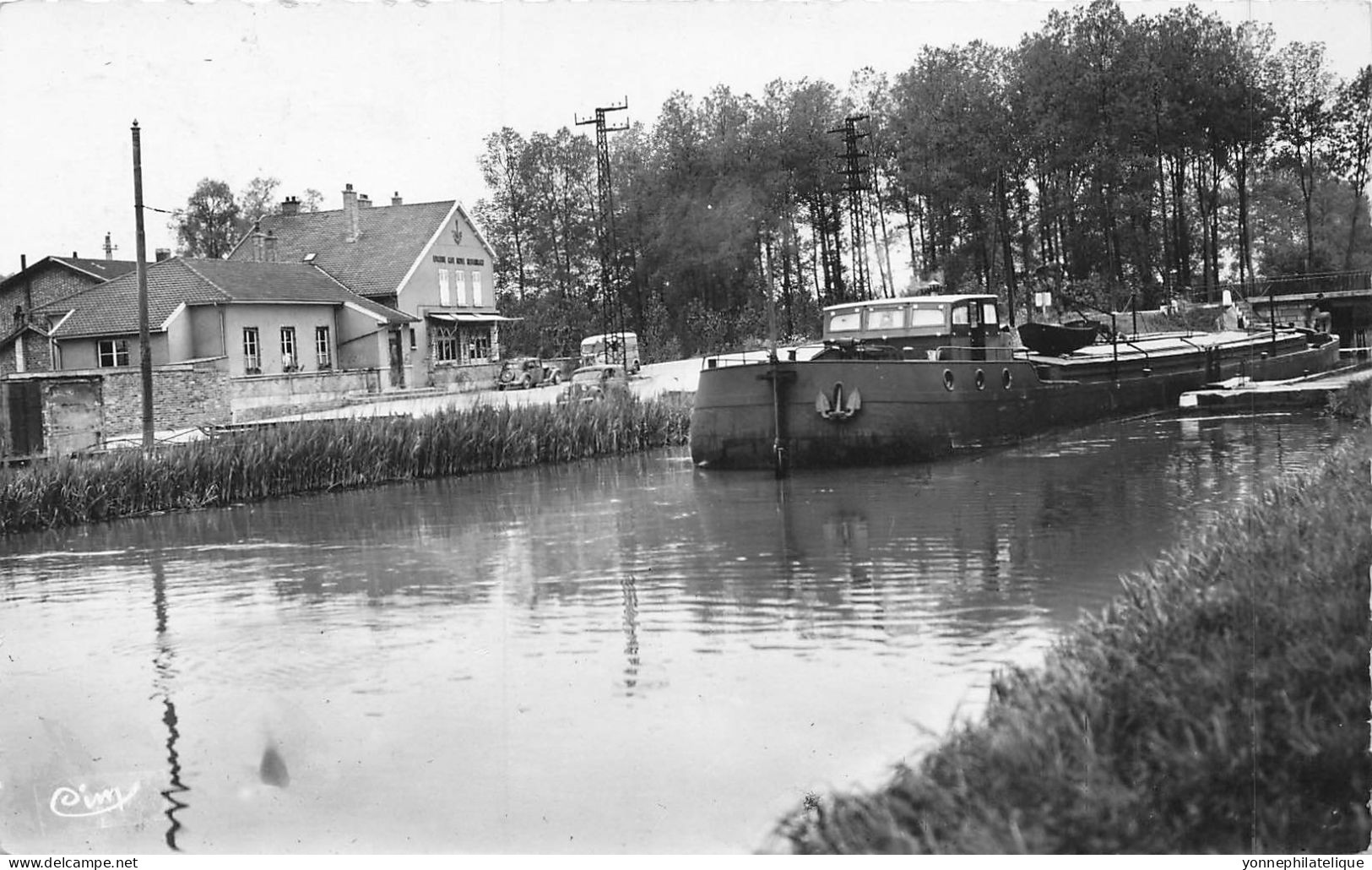 51 - MARNE - PARGNY-SUR-SAULX - Canal Et Hôtel Restaurant "à L'André D'Or" - Péniche - Photo Combier - Superbe - 10510 - Pargny Sur Saulx