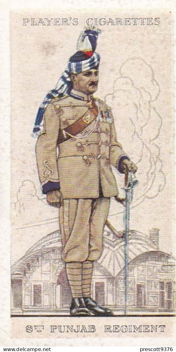 Military Uniforms British Empire 1938 - Players Cigarette Card - 21 Punjab Regt, Indian Army - Player's