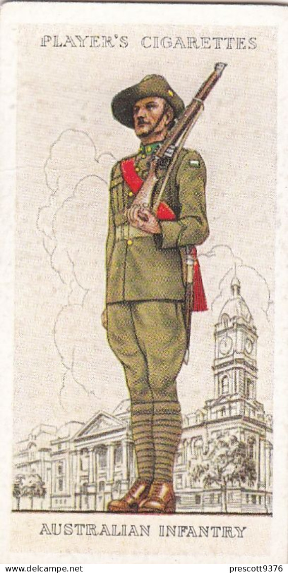 Military Uniforms British Empire 1938 - Players Cigarette Card - 10 Australian Infantry - Player's