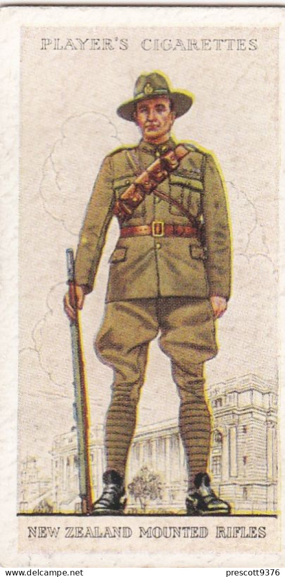 Military Uniforms British Empire 1938 - Players Cigarette Card - 11 New Zealand Mounted Rifles - Player's