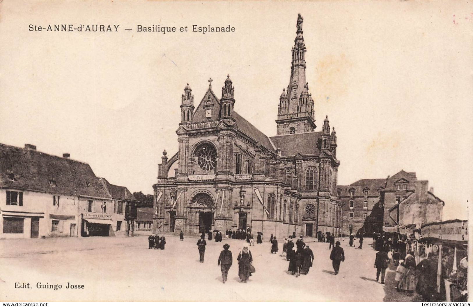 FRANCE - Sainte Anne D'Auray - La Basilique Et L'Esplanade - Animé - Carte Postale Ancienne - Sainte Anne D'Auray