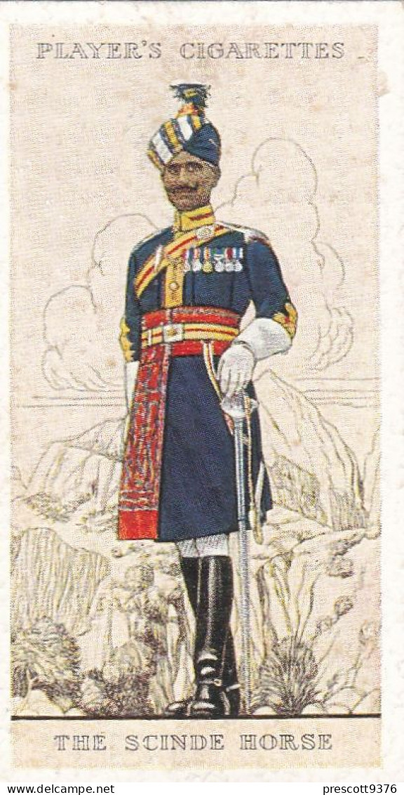 Military Uniforms British Empire 1938 - Players Cigarette Card - 14 The Scinde Horse, Indian Army - Player's