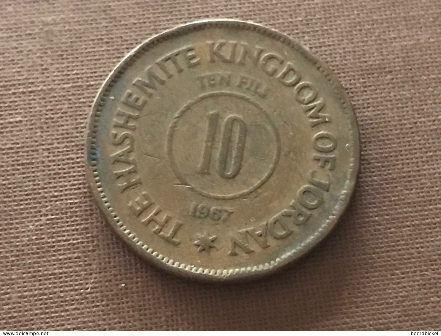 Münze Münzen Umlaufmünze Jordanien 10 Fils 1967 - Jordania