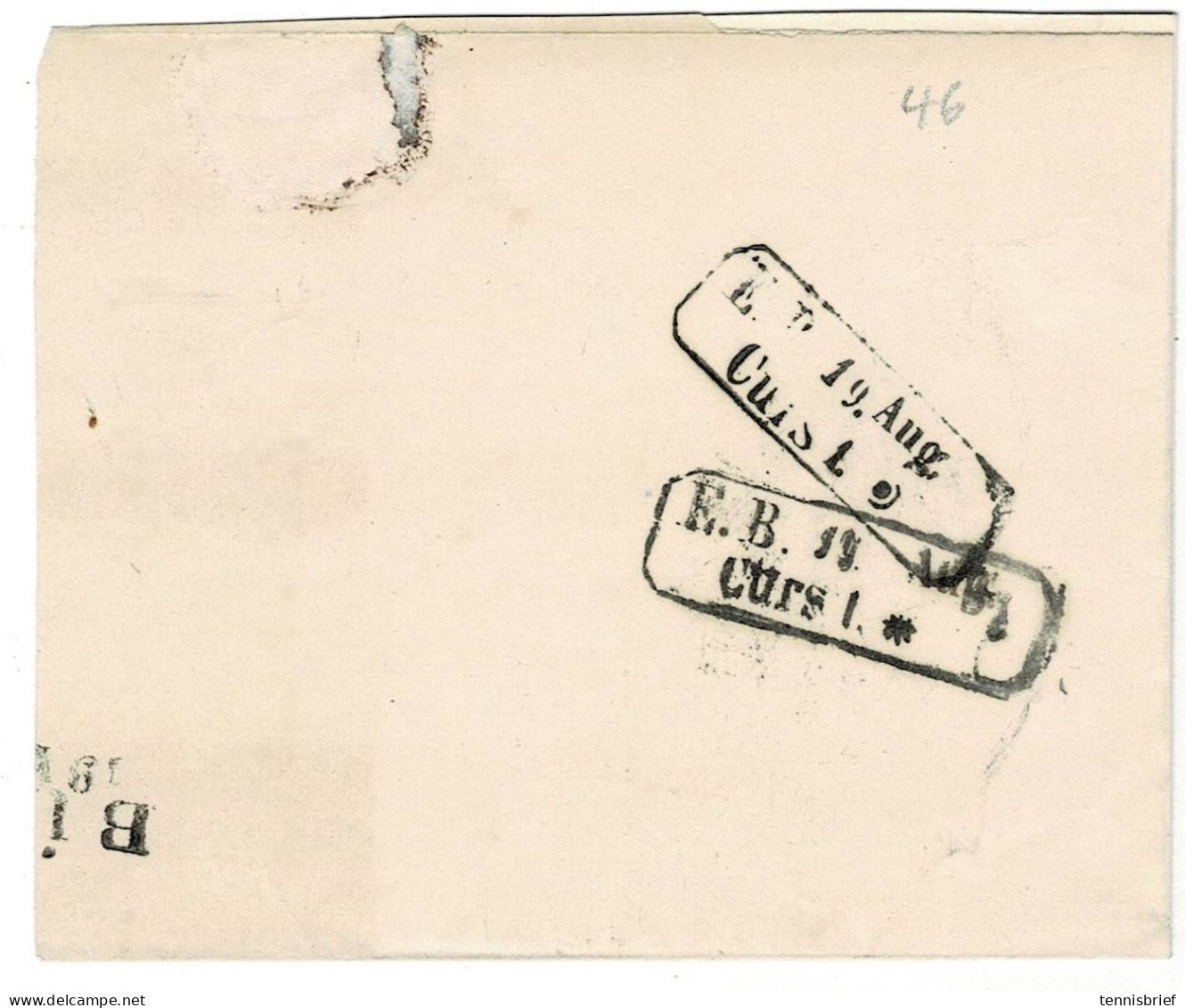 3 Kr. Klar " 46 " GAGGENAU,  # A 7801 - Cartas & Documentos