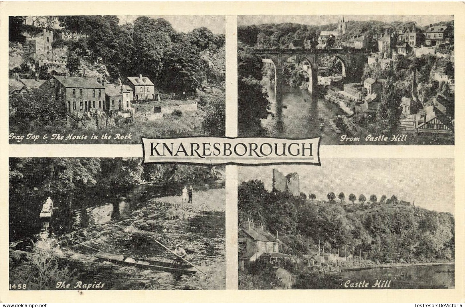 ROYAUME UNI - Angleterre - Knaresborough - The Rapids - Castle Hill - Mulit Vue - Carte Postale Ancienne - Harrogate