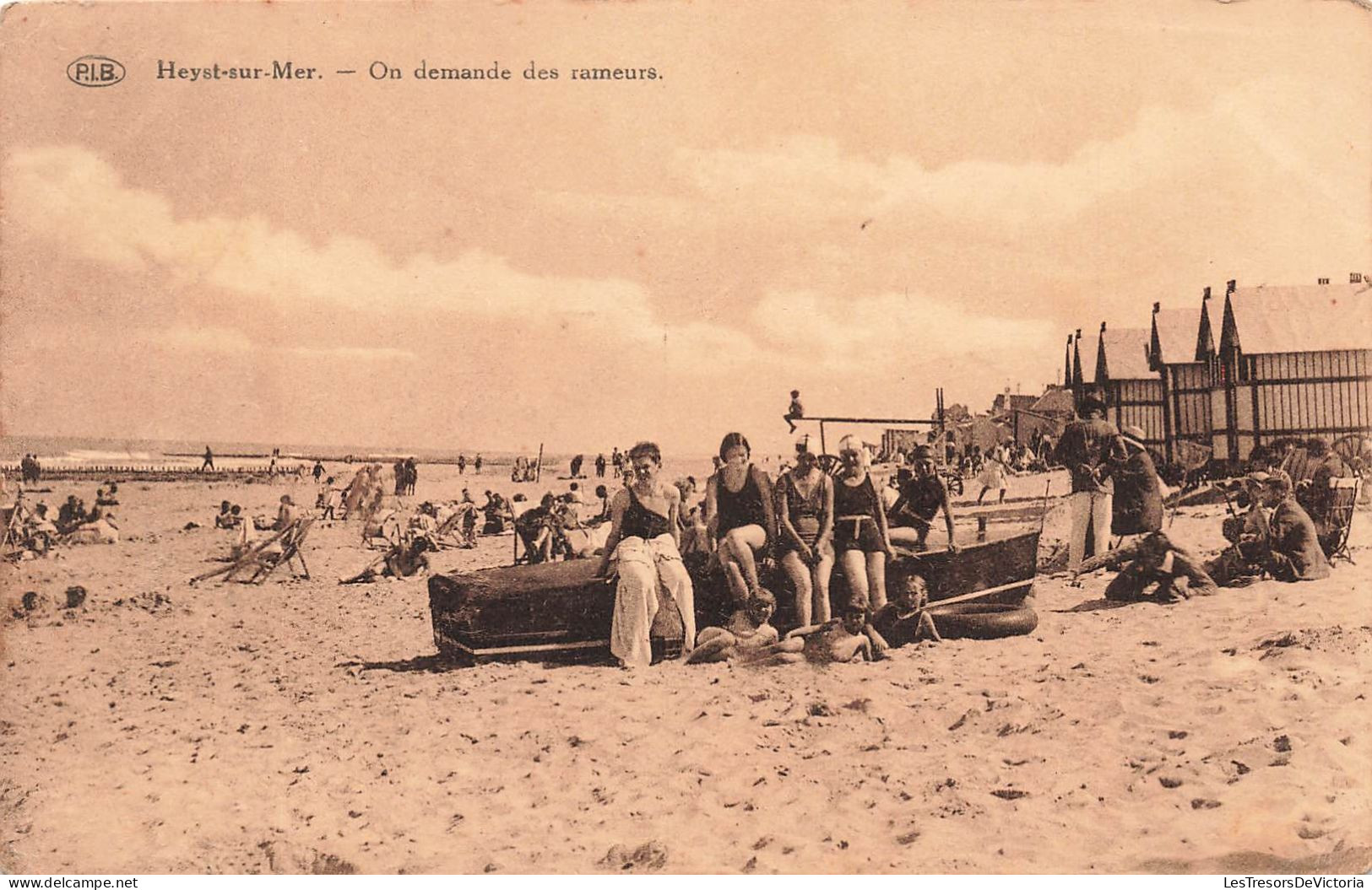 BELGIQUE - Heyst Sur Mer - On Demande Des Rameurs - Animé -  Carte Postale Ancienne - Heist