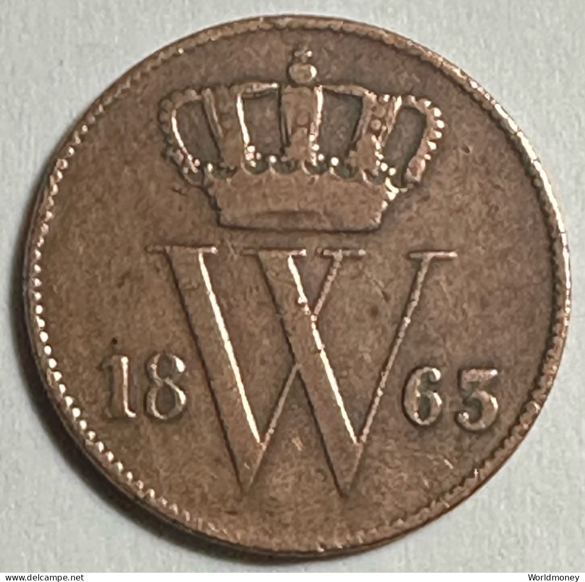 Netherlands 1 Cent 1863 - 1849-1890 : Willem III