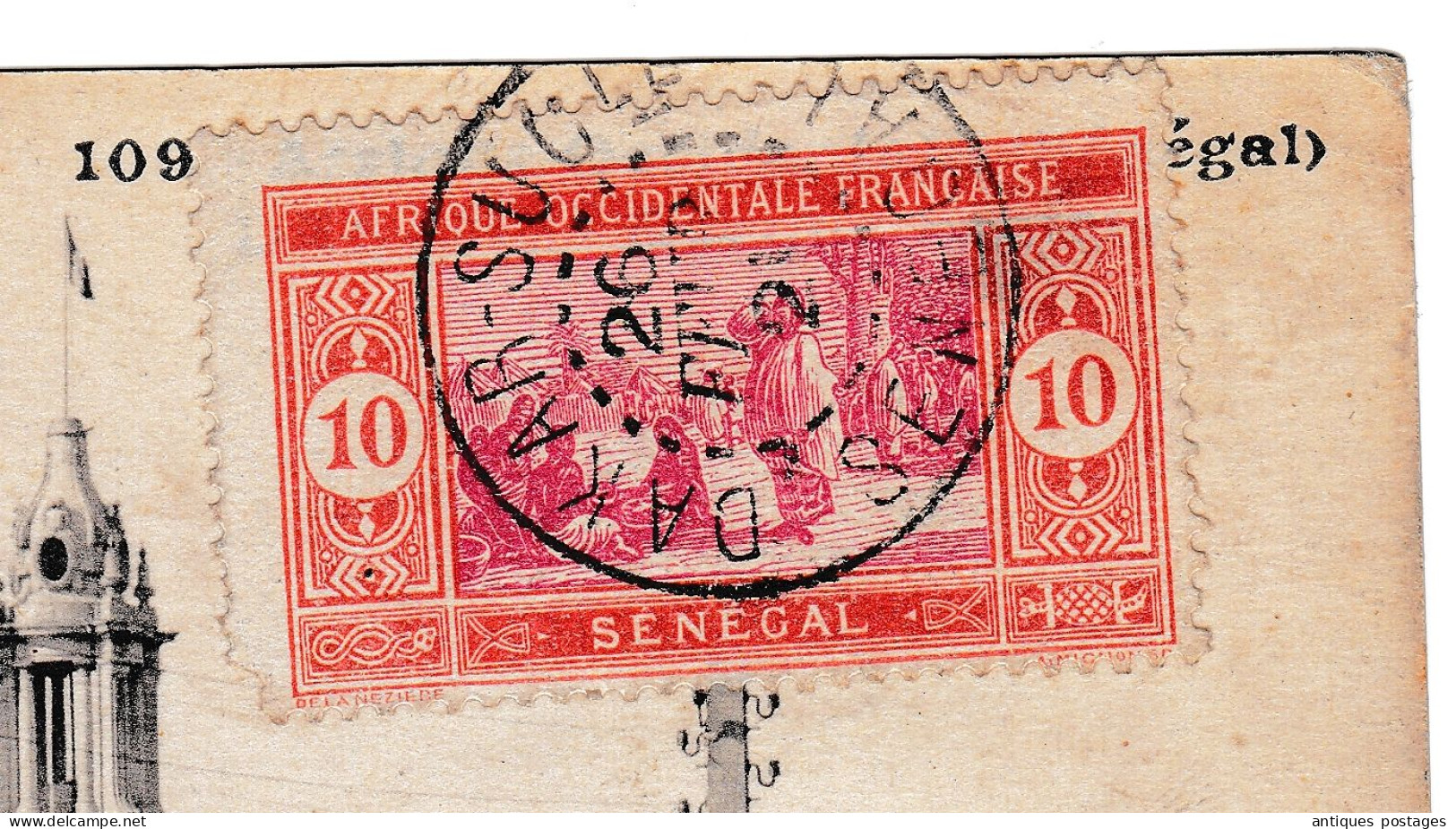 Carte Postale Dakar Sénégal Afrique Occidentale Française Gand Belgique - Cartas & Documentos