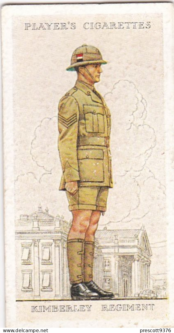 Military Uniforms British Empire 1938 -  Players Cigarette Card - 2 Kimberley Regt, South Africa - Player's
