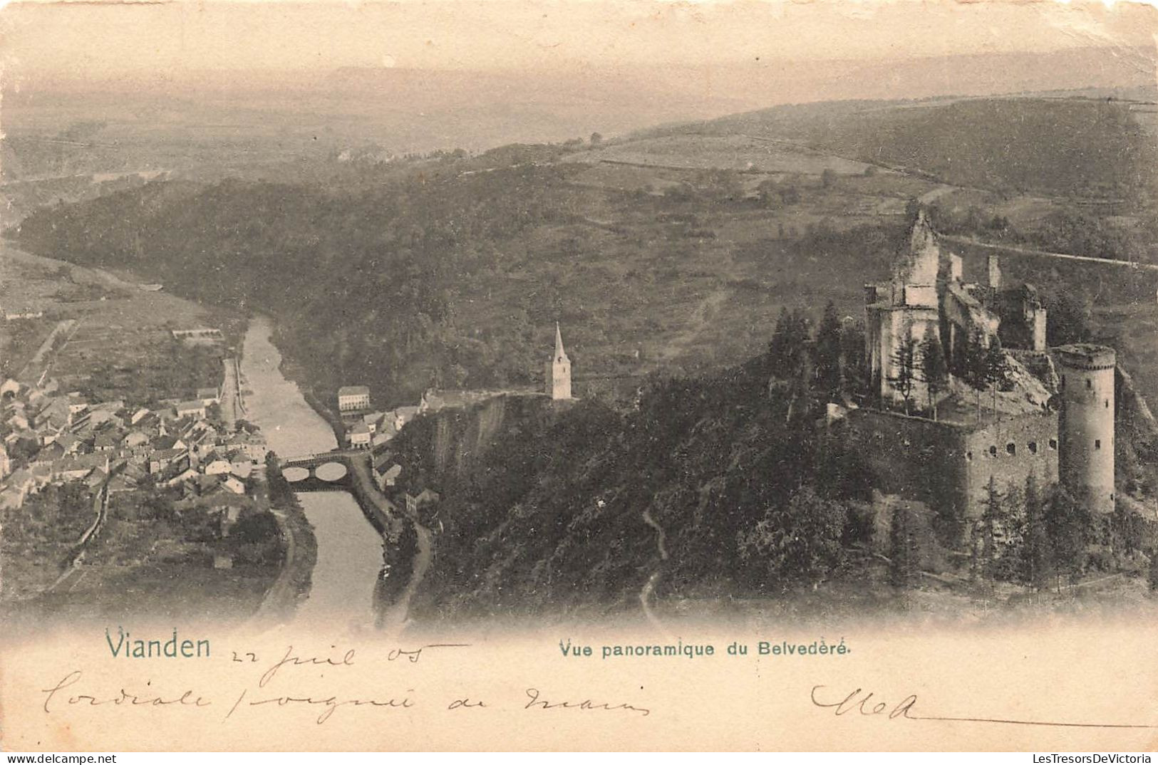 LUXEMBOURG - Vianden - Vue Panoramique Du Belvédère - Carte Postale Ancienne - Vianden