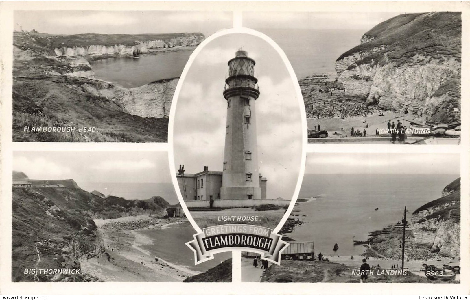 ROYAUME UNI - Angleterre - Greetings From Flamborough - Light House, North Landing - Carte Postale Ancienne - Other & Unclassified