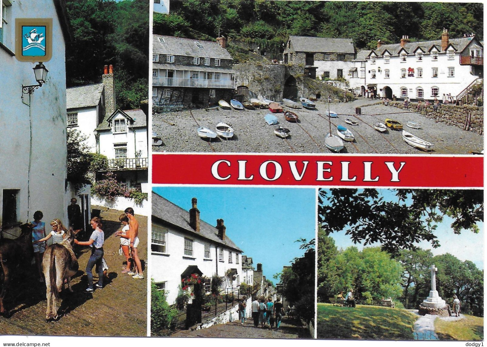 SCENES FROM CLOVELLY, DEVON, ENGLAND. UNUSED POSTCARD   Zq2 - Clovelly