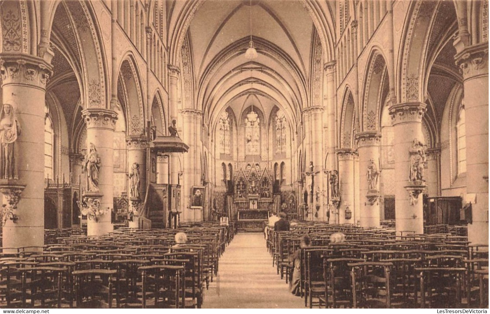 BELGIQUE - Heyst Sur Mer - Intérieur De L'Eglise - Carte Postale Ancienne - Heist