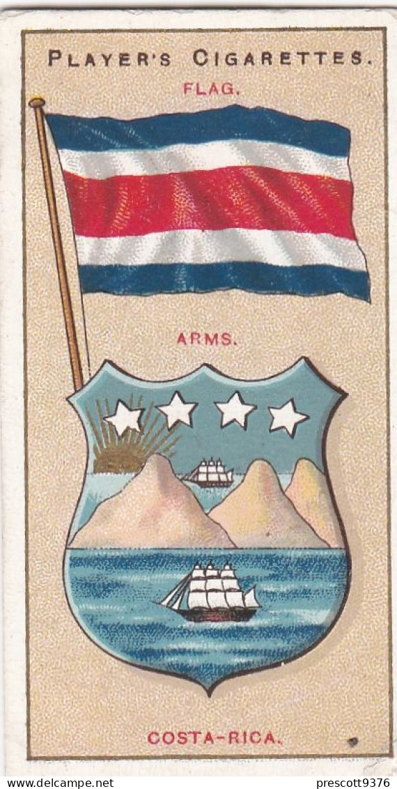 32 Costa Rica - Countries Arms & Flags 1905 - Players Cigarette Card - Original - Vexillology - Antique-VG - Player's