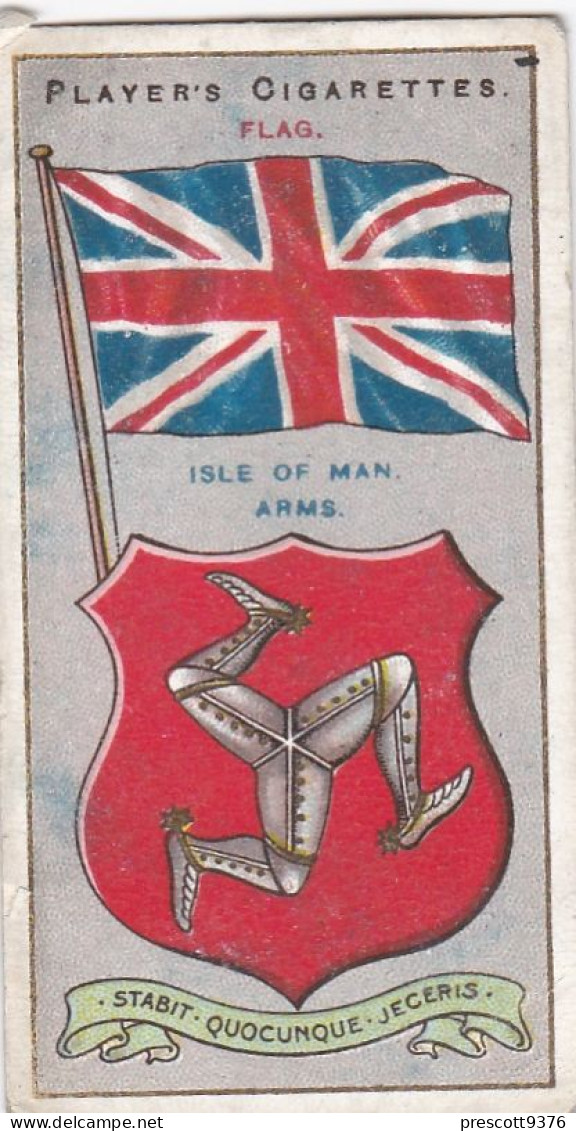 29 The Isle Of Man  - Countries Arms & Flags 1905 - Players Cigarette Card - Original - Vexillology - Antique-VG - Player's