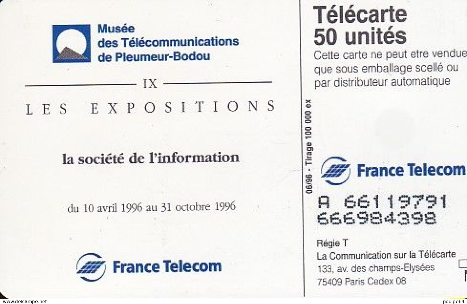 F658 06/1996 - SOCIÉTÉ DE L'INFO - 50 SO3 - 1996