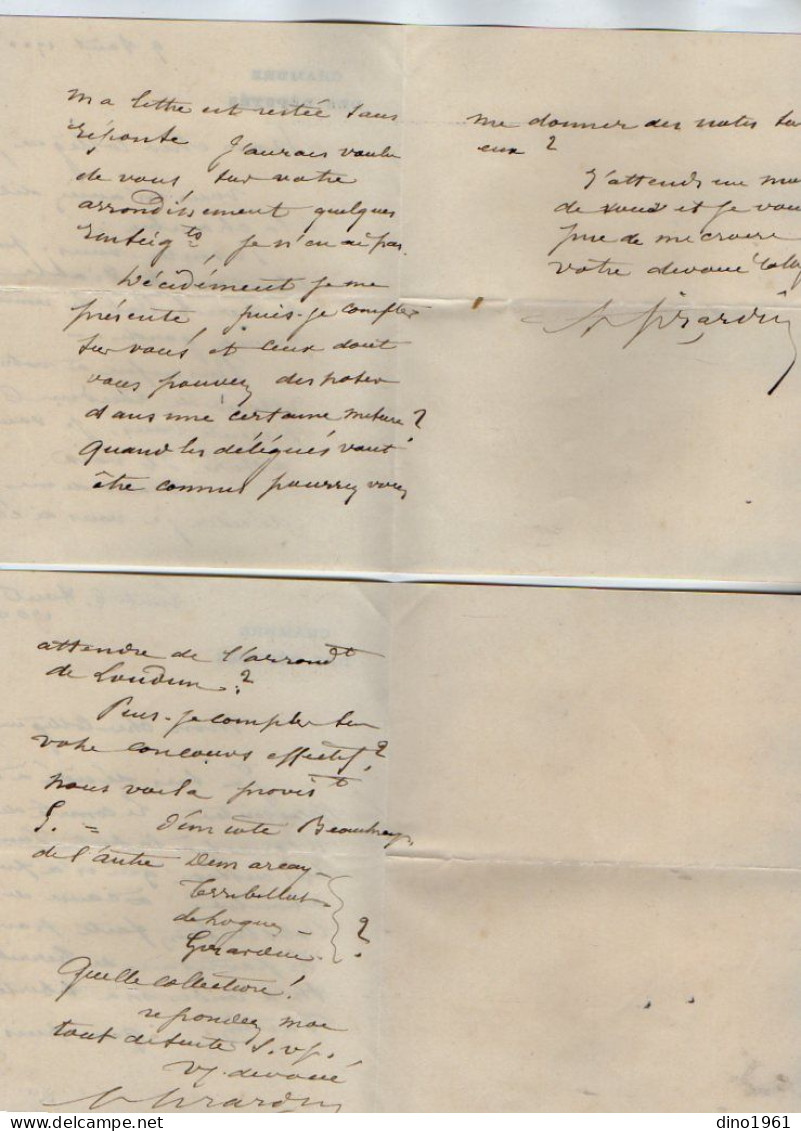 VP22.470 - PARIS 1900 - LAS - 2 Lettres De M. A. GIRARDIN,Député Et Maire De POITIERS à M.RIDOUARD,Député De La Vienne - Politiek & Militair