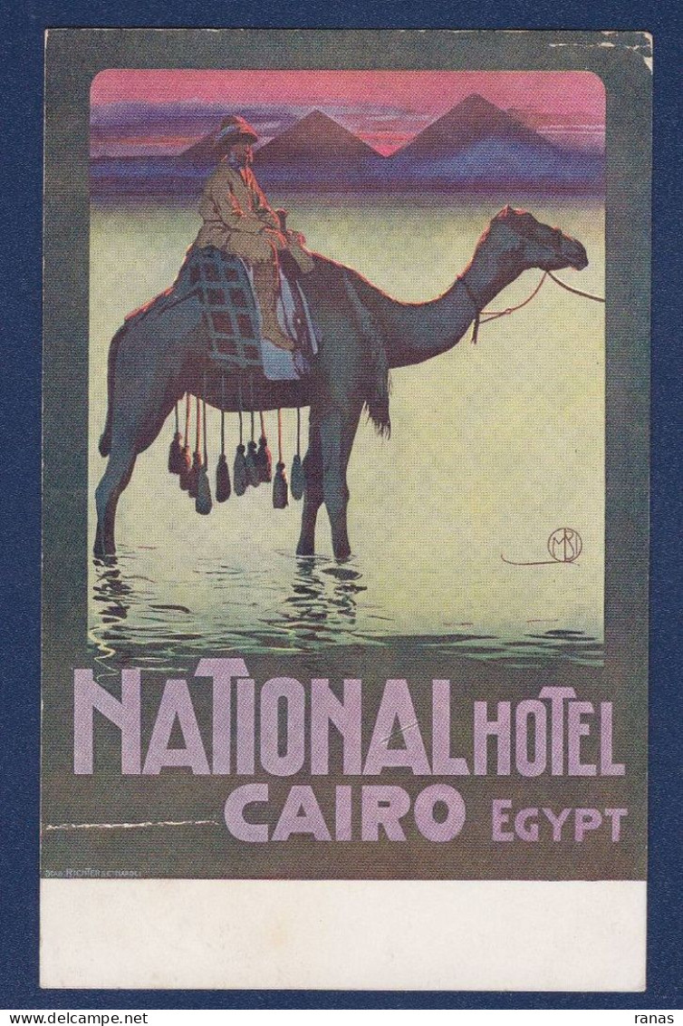 CPA Egypte > Le Caire Hôtel Circulé Publicité Tourisme Voir Dos - Caïro