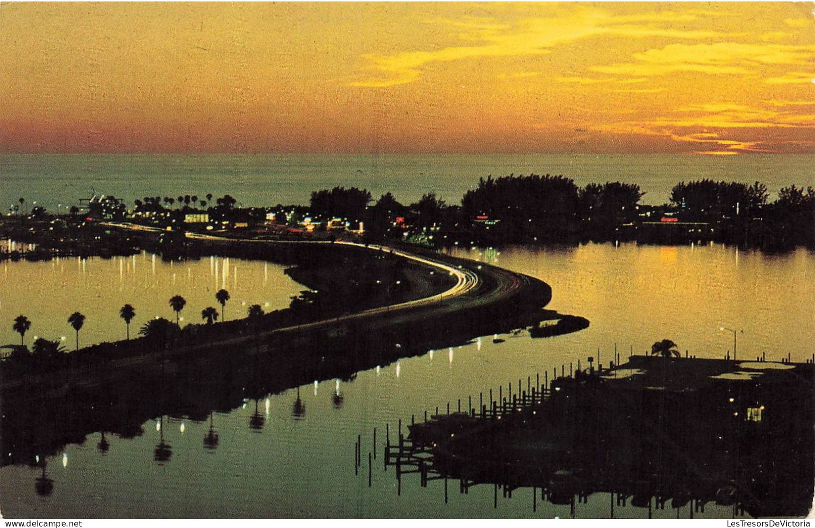 ETATS-UNIS - Floride - Plage De Clearwater Au Crépuscule - Colorisé - Carte Postale - Clearwater