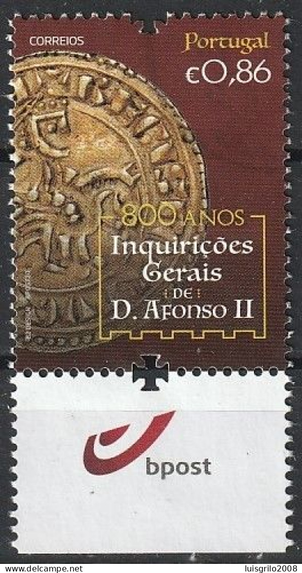 Portugal, 2020 - Inquirições Gerais De D. Afonso II, €0,86 -|- Mundifil - 5264 - Used Stamps