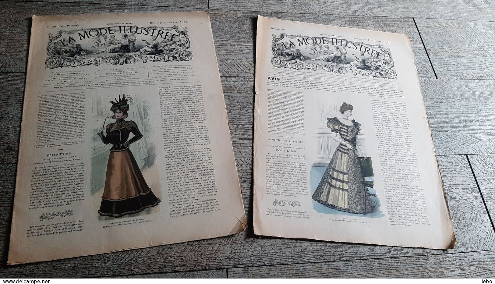2 Revues La Mode Illustrée Journal De La Famille 1898 N°3 Et 9  Broderie Gravures - Fashion