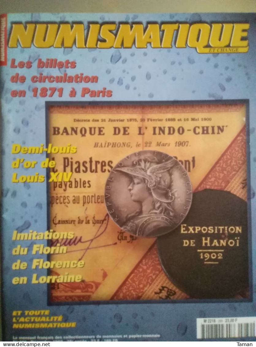 Numismatique & Change - Delacroix - Euros Temporaires - Louis XIV - Florin De Florence En Lorraine - Billets Paris 1871 - Francese