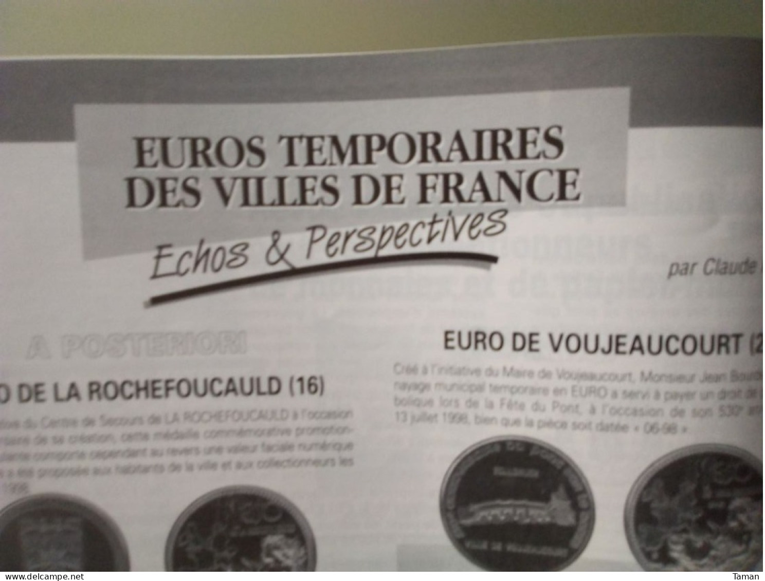 Numismatique & Change - Euros Temporaires - Ecu Union Et Force - Impression Des Billets Euro - Frans