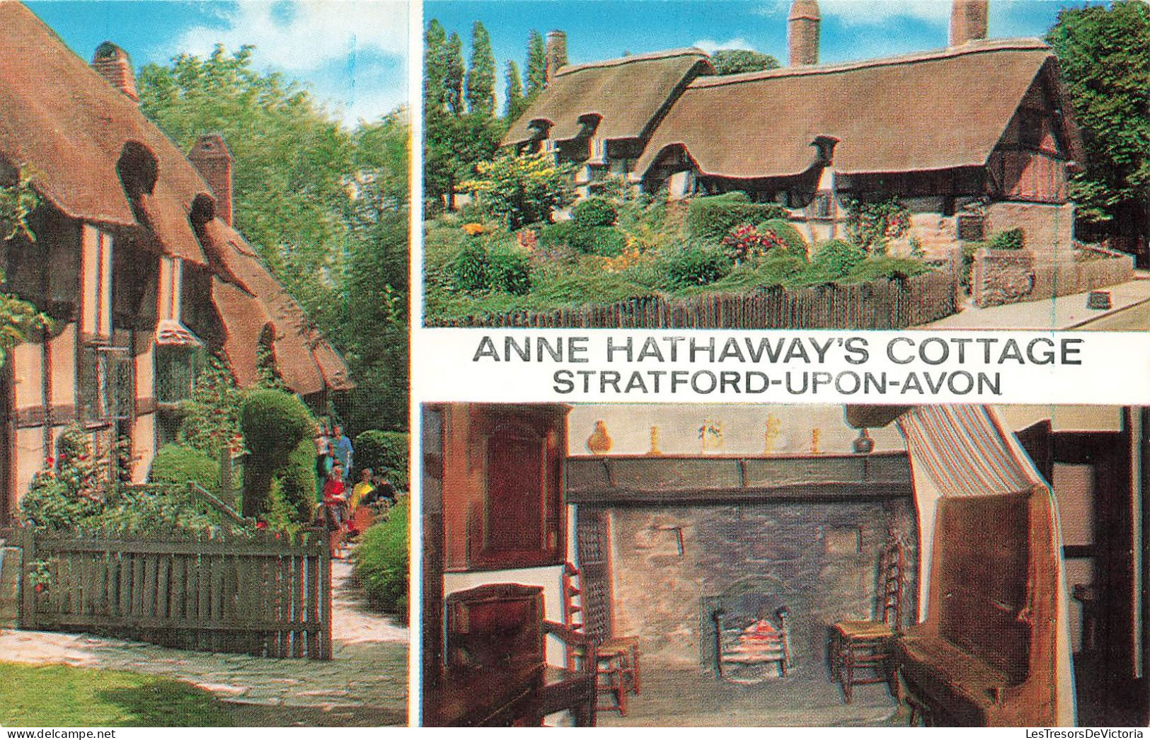 ROYAUME-UNI - Angleterre - Stratford-upon-Avon - Anne Hathaway's Cottage - Colorisé - Carte Postale - Stratford Upon Avon