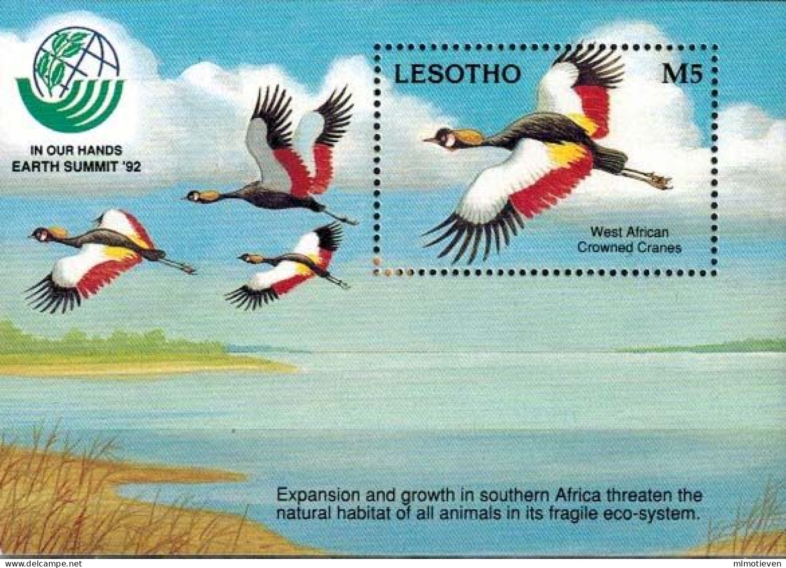 MDB-BK8-324 MINT ¤ LESOTHO 1992 BLOCK ¤ OISEAUX - BIRDS - VÖGEL - BIRDS OF THE WORLD - - Pelícanos