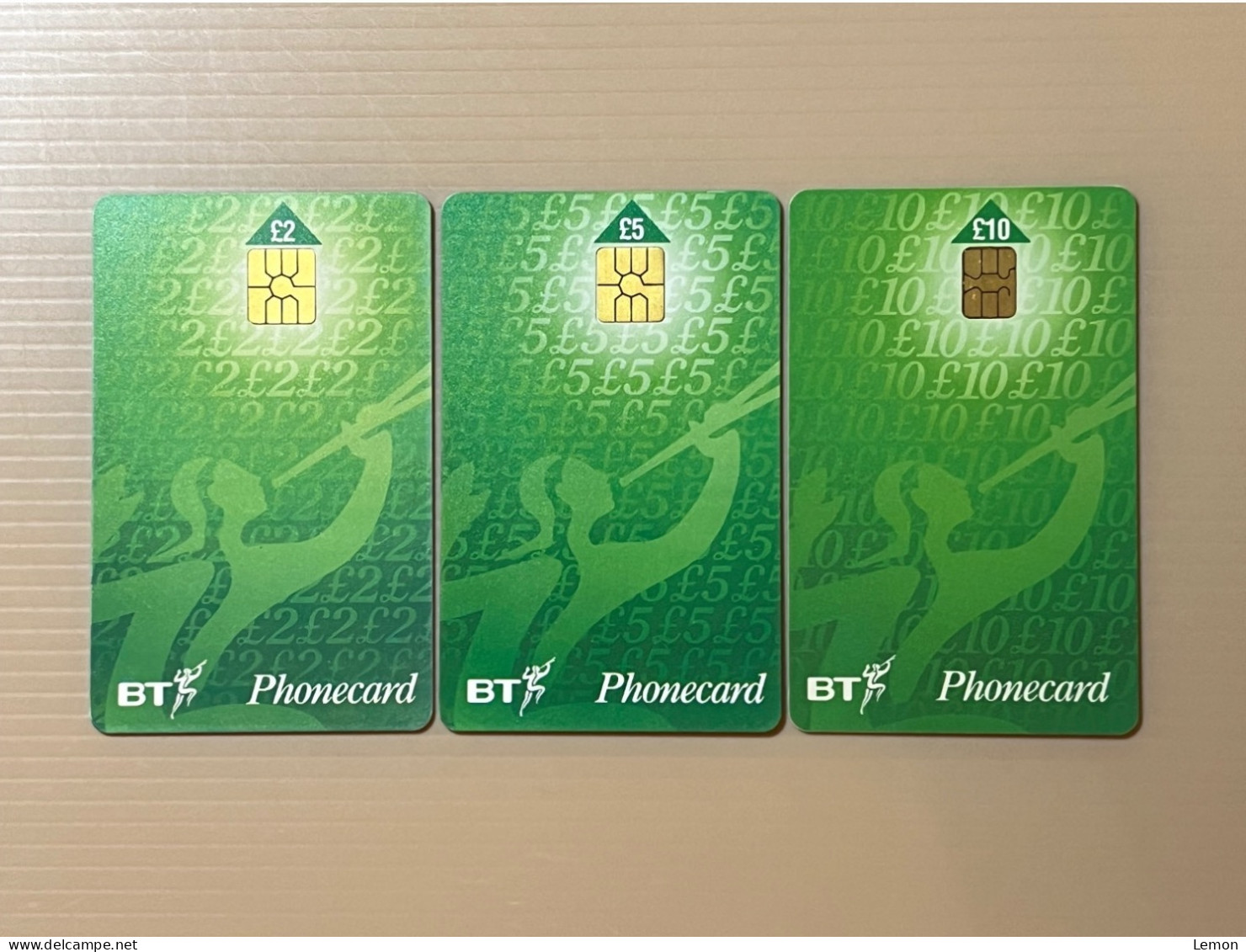 Mint UK United Kingdom British Telecom Chip Phonecard - BT £2 £5 £10 Definitive Issue - Set Of 3 Mint Cards - Other & Unclassified