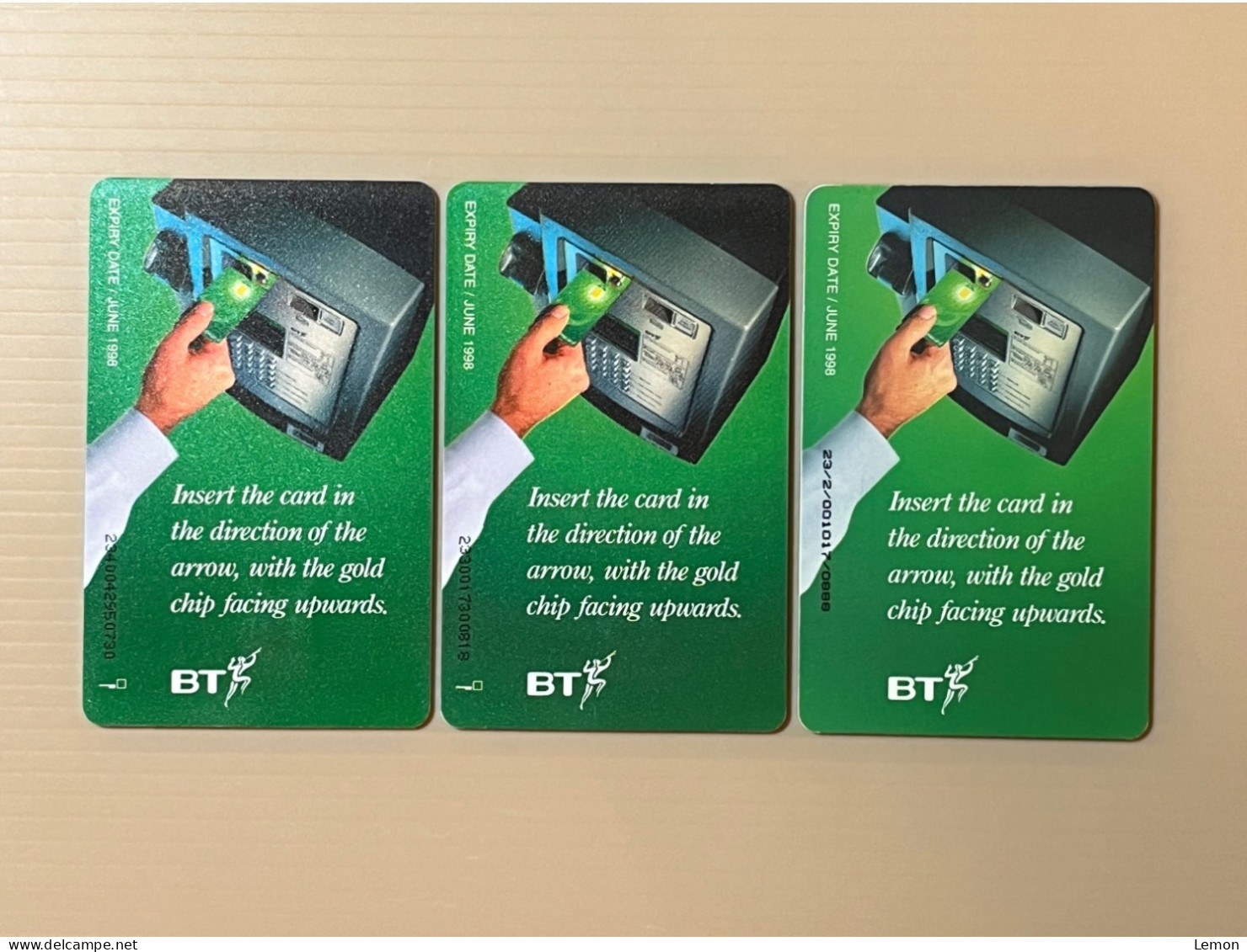Mint UK United Kingdom British Telecom Chip Phonecard - BT £2 £5 £10 Definitive Issue - Set Of 3 Mint Cards - Other & Unclassified