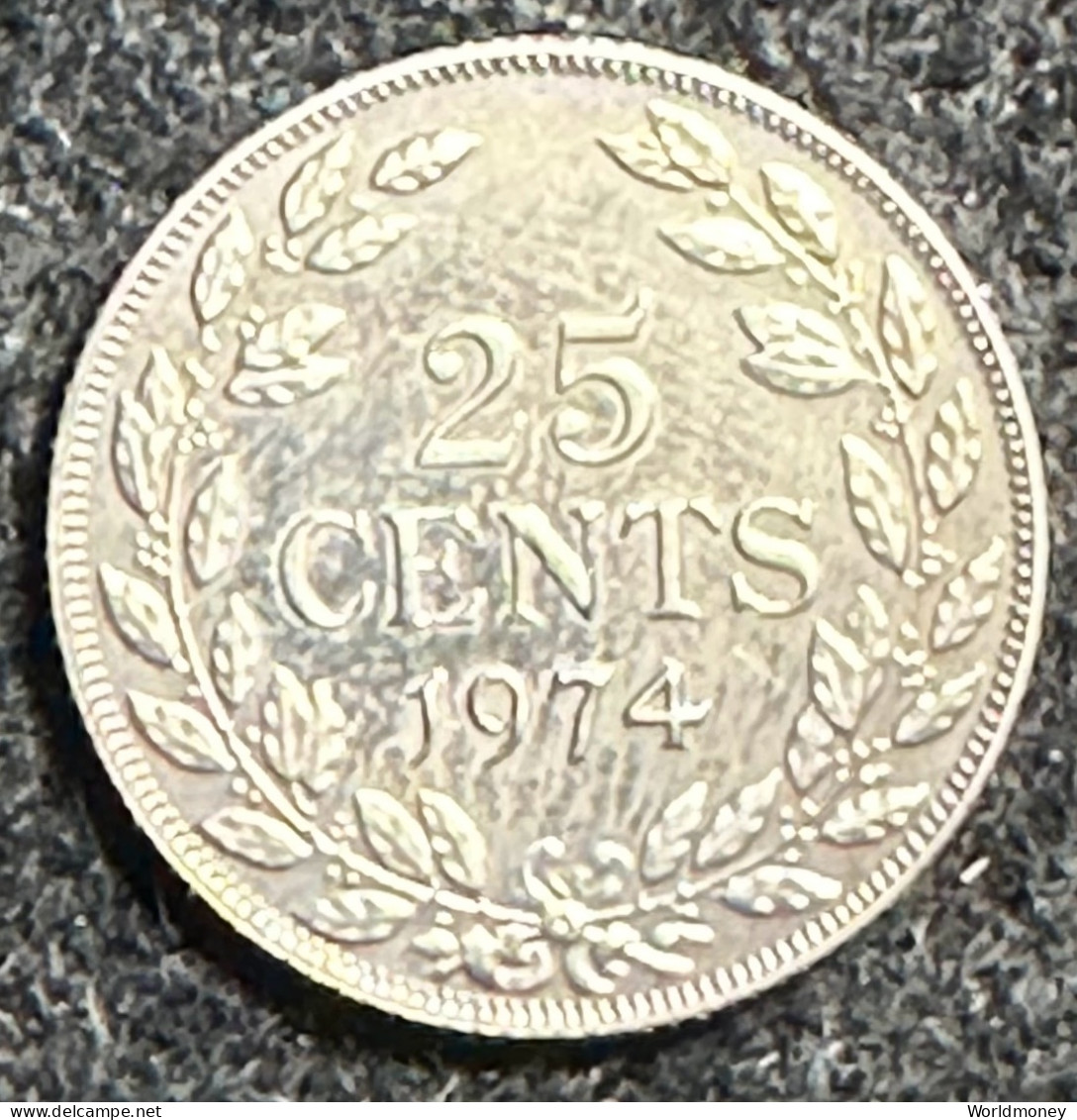 Liberia 25 Cents 1974 (PROOF) - Liberia